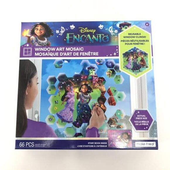 Disney Encanto Window Art Mosaic Reusable Window Clings 66 Piece - Picture 1 of 7